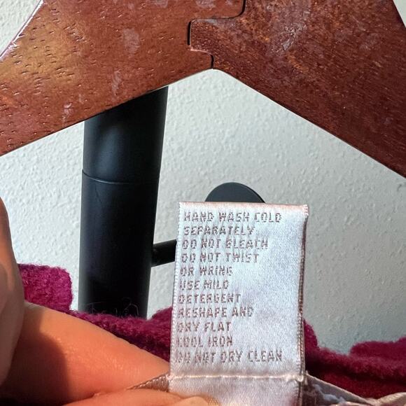 Spiegel 100% wool flowered ruffle trim belted cardigan wrap - Picture 5 of 7